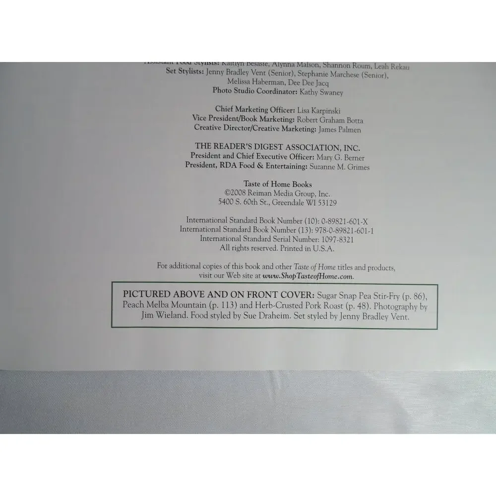VTG Taste of Home, The Best of Country Cooking 2008 HC GrannyChic ComfortClassic